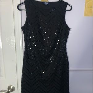 Black sequence dress